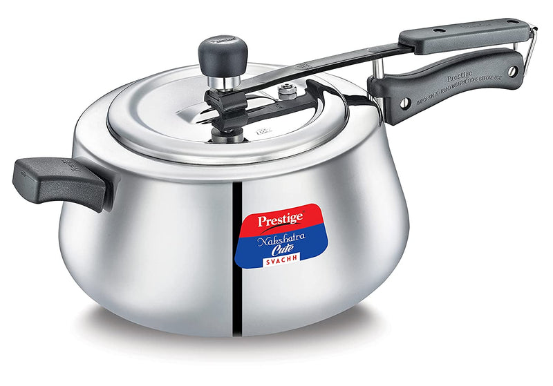 Prestige Nakshatra Svachh Stainless Steel Inner Lid Pressure Cooker with Unique Deep Lid for Spillage Control 3 Sizes