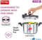 Prestige Svachh Clip-on 5 Litre Stainless Steel Pressure cooker, silver - The Kitchen Warehouse