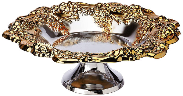 Roxx Persian Steel cake/fruit stand, 1-Piece, Silver 3937 - The Kitchen Warehouse