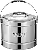 Mintage Stainless Steel 10 L Hot Pot with Side Handle (Silver) - The Kitchen Warehouse