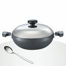 Prestige Hard Anodised Plus Kadai 240 mm with Stainless steel lid - The Kitchen Warehouse