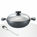 Prestige Hard Anodised Plus Kadai 200 mm with Stainless steel lid - The Kitchen Warehouse