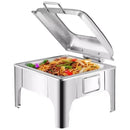 Chafing dish rectangle Hydraulic with flip top 9 Litre double