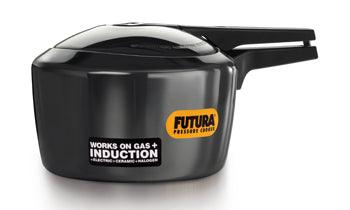 Futura Hard Anodised Induction Compatible Pressure Cooker, 5 Litre,Black (IFP50) - The Kitchen Warehouse