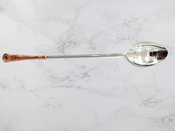 Stainless Steel and Copper handle Serving Spoon 42cm - The Kitchen Warehouse