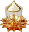 Kamal Patti Diwali Akhand Diya with Glass Cover