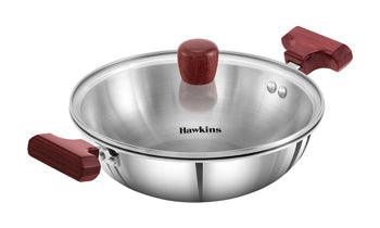 Hawkins Deep-Fry Pan 1.5 Litre with Glass lid CODE:SSD15G - The Kitchen Warehouse