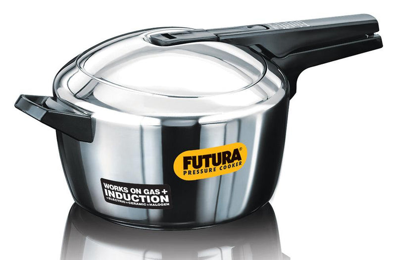 Futura Hawkins 5.5-Litre Stainless Steel Induction Compatible Pressure Cooker - The Kitchen Warehouse