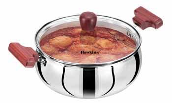 Hawkins Tri ply Handi 3 Liter with Glass lid CODE:SSH30G - The Kitchen Warehouse