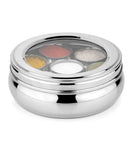 Stainless Steel Indian Spice Box, See Through Masala Dabba 1pc