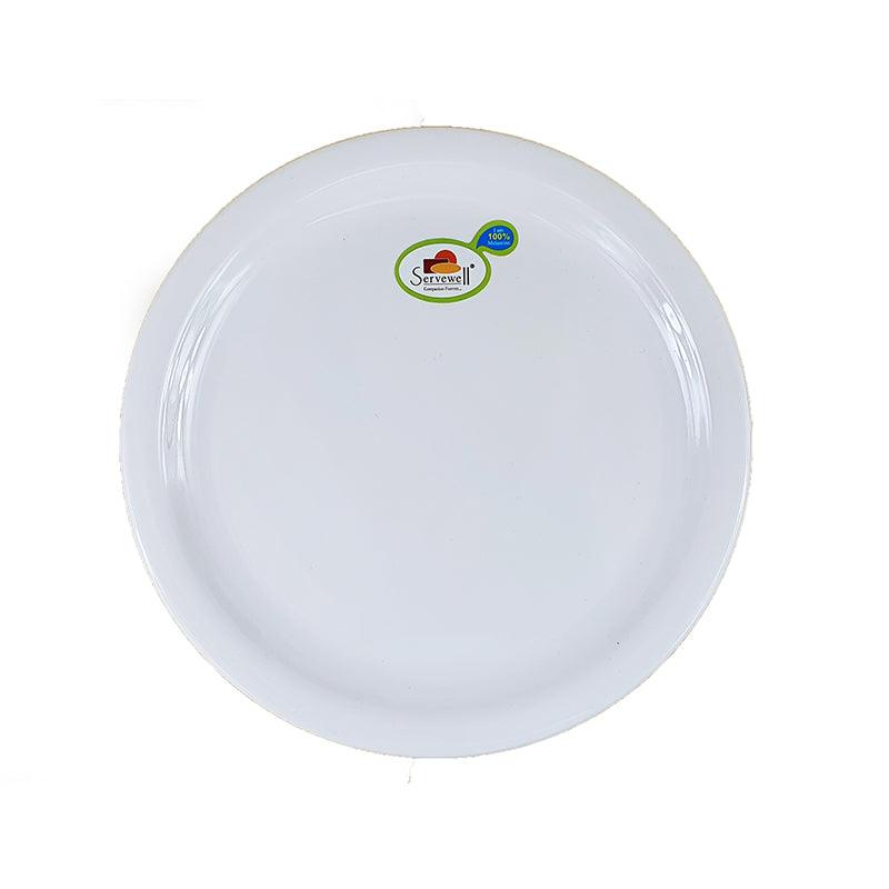 Melamine round plate medium white - The Kitchen Warehouse