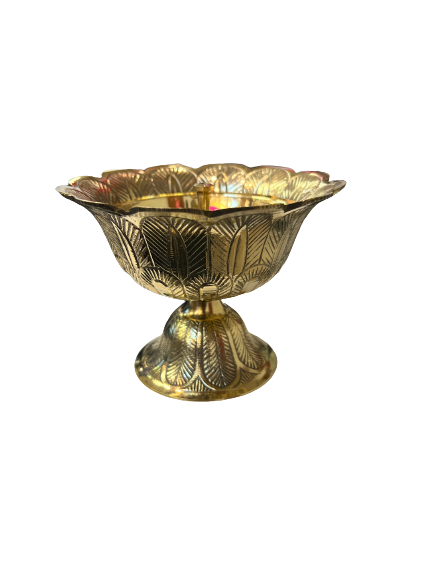 Brass Diya with stand Akhand diya