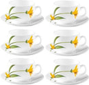 La Opala Canary Arch Tea & Coffee Cup & Saucers 220 ML Set of 6. - The Kitchen Warehouse