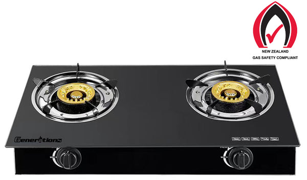 Double Tempered Glass Gas Stove Tabletop (on special)