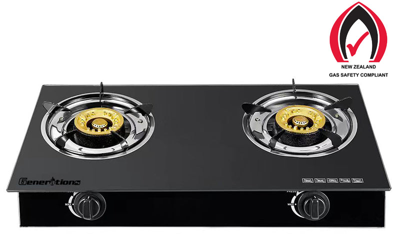 Double Tempered Glass Gas Stove Tabletop (on special)