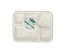 Eco Earth 5 Compartment/partition Plate Pack 26.5x21x4cm