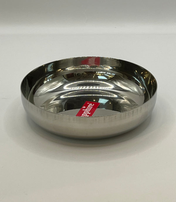 Stainless Steel Round Halwa Plate(sapphire)