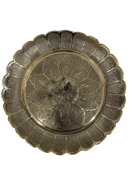 Brass pooja plate heavy small No 4 1pc - The Kitchen Warehouse
