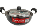 Nagina hard anodised kadai with stainless steel lid -3 litre,27 cm - The Kitchen Warehouse