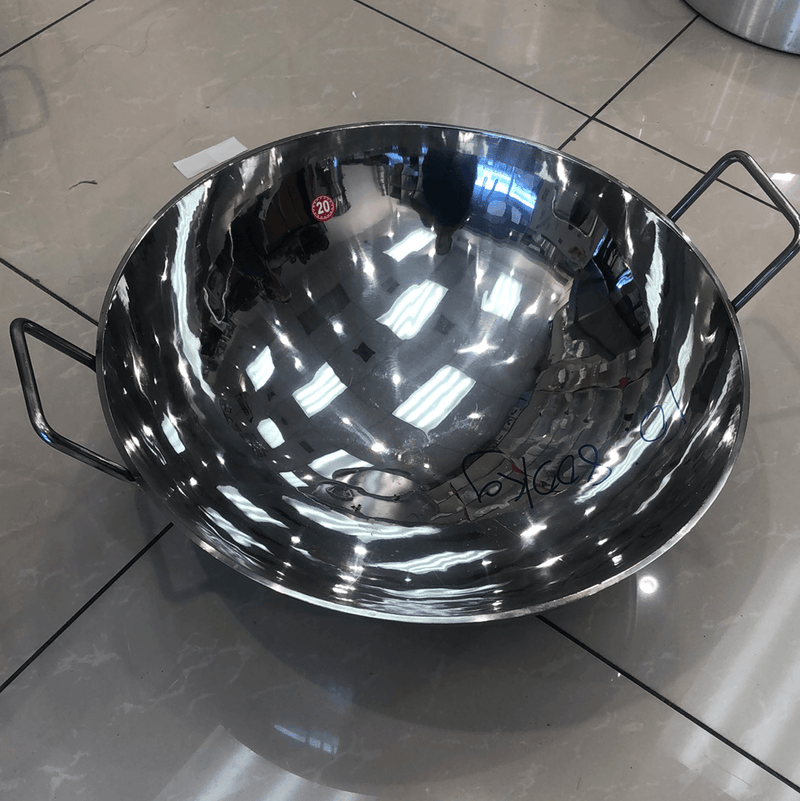 Stainless steel round Kadhai 10.8 kg - The Kitchen Warehouse