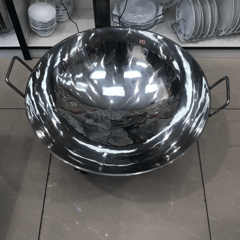 Stainless Steel Round Kadhai 15.7 kg - The Kitchen Warehouse