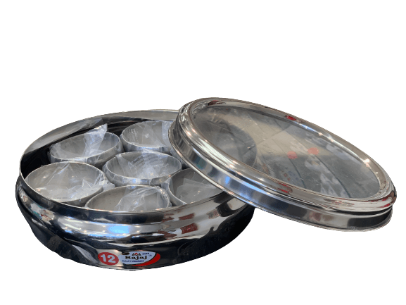 Bajaj spice box stainless steel with Glass Lid - The Kitchen Warehouse