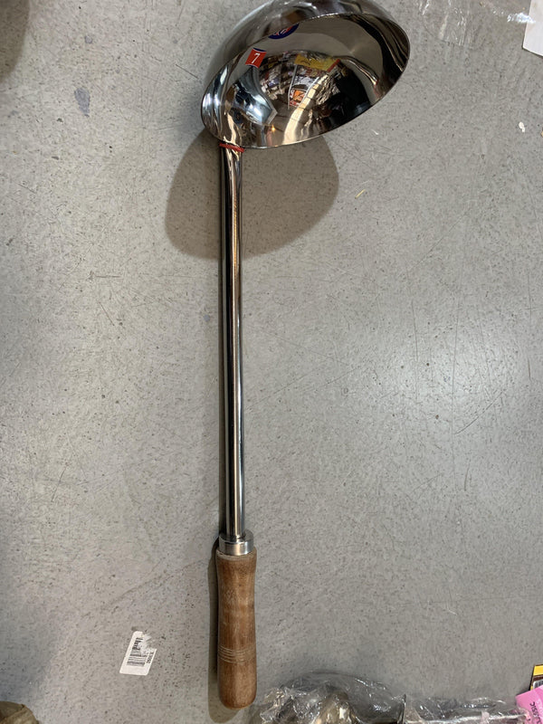 Stainless Steel Ladle Karchhi with wooden handle - The Kitchen Warehouse