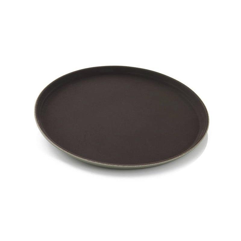 Non Slip Bar Service Tray 14" Round - black - The Kitchen Warehouse