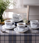LaOpala Diva Misty Drop Tea & Coffee Cup & Saucers 220 ML Set of 6