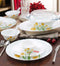 La Opala Tulip Passion Classique Collection Opalware Dinner Set, 45 Pieces, White