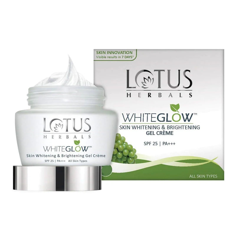 Lotus Herbals Whiteglow Skin Whitening And Brightening Gel Cream (SPF-25) - 35 gm