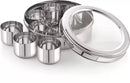 Stainless Steel Spice Box, See Through Masala Dabba (Gautam)