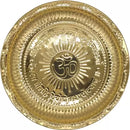 Brass Om Golden Pooja Thali / Plate 4 sizes