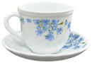 La Opala Aster Blue Tea & Coffee Cup & Saucers 220 ML Set of 6.