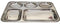 Stainless Steel 5 Partition/Section Plate / Thali Food Grade 1 pc