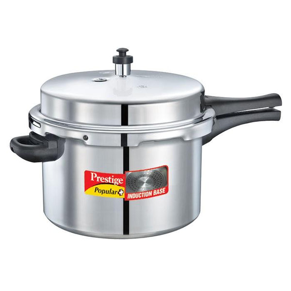 Prestige popular plus pressure cooker aluminum induction base 7.5 LTR - The Kitchen Warehouse