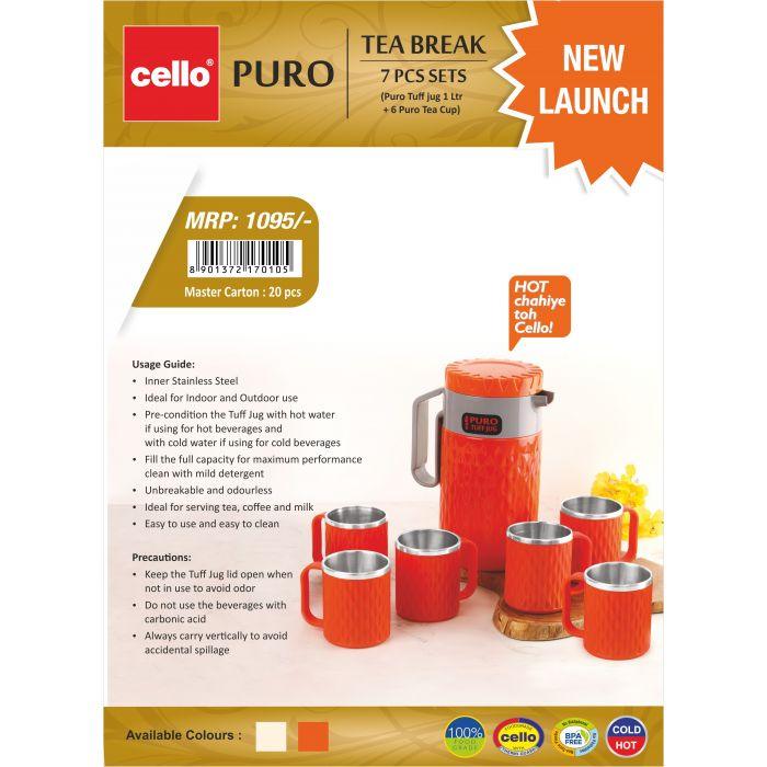 Puro 7pc Tea Break Set (Mop Red) - The Kitchen Warehouse