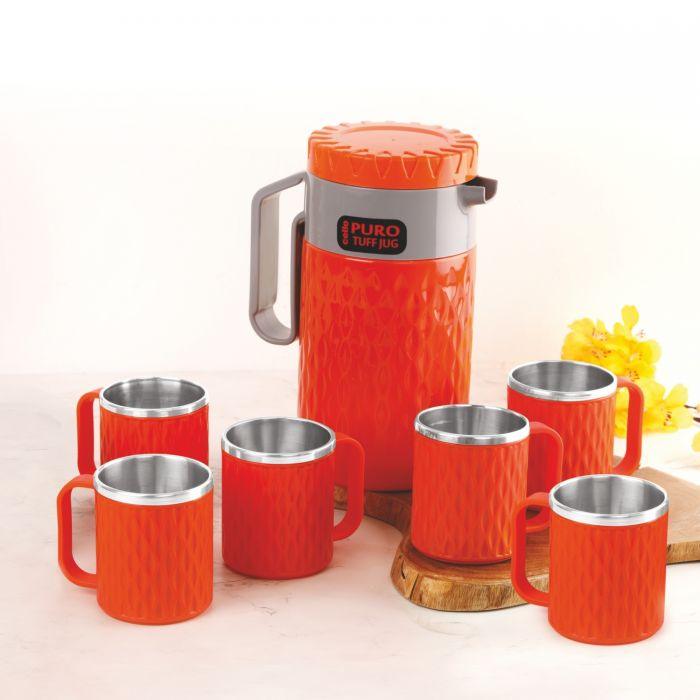 Puro 7pc Tea Break Set (Orange) - The Kitchen Warehouse