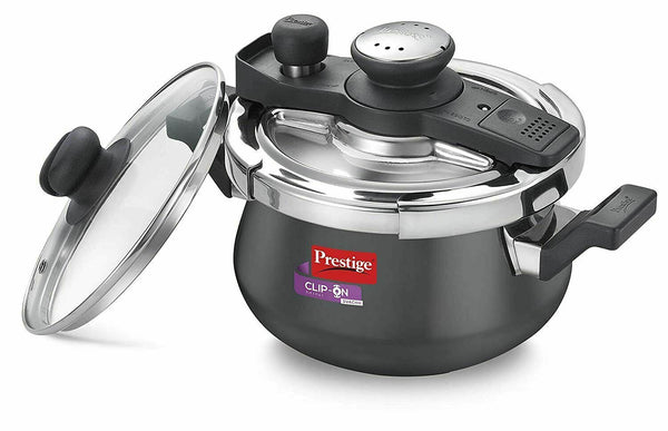 Prestige Svachh Clip-on Mini Hard Anodized 3 Litre Pressure Handi Cooker