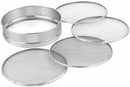 S.S MAIDA / ATTA / WHEAT / PORRIDGE INTERCHANGE ABLE SIEVES (4 x 1)- Silver Pack of 5) - The Kitchen Warehouse