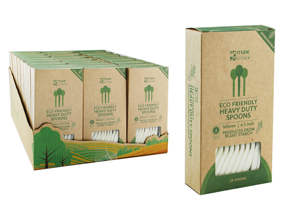 Disposable Eco friendly heavy duty spoon 24pc
