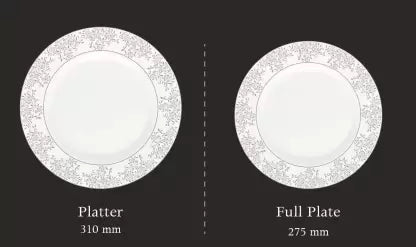 La Opala Diva, Velvett Collection, Opal Glass Dinner Set 35 pcs, ARIA GREY