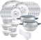 La Opala dinner set Blue Mystique 35 pcs - The Kitchen Warehouse